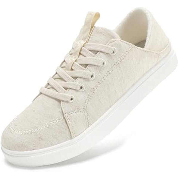 Womens Slip On Casual Shoes for Women | Lightweight Canvas Sneakers | Memory Foam Loafers Shoes