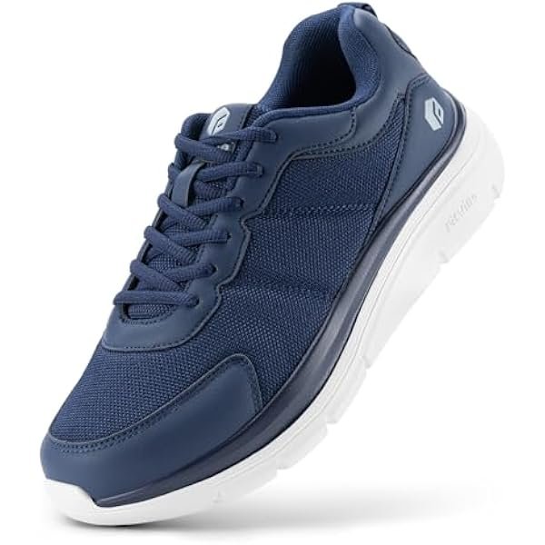 Men's Walking Shoes Wide Width Lightweight Comfortable Sneakers Max Cushioning Shoes for Plantar Fasciitis Relief