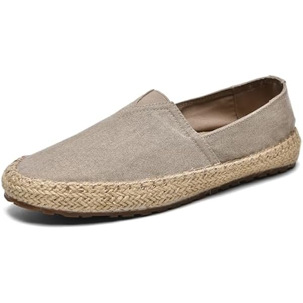 Men's Fashion Casual Cloth Shoes Canvas Slip-on Loafers Espadrille Leisure Walking Sneakers Moccasins Boat Shoes