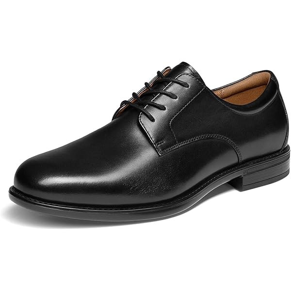 Men's Classic Leather Dress Shoes Comfort Oxfords Business Formal Lace Up Shoes